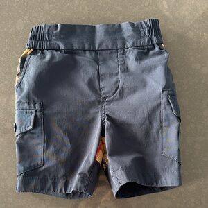 BURBERRY Navy Cargo Shorts for Kids